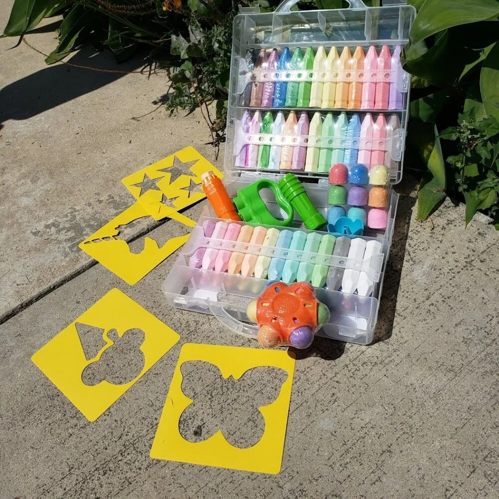 NEW 80 Piece Sidewalk Chalk Toddler School Supplies Arts and Crafts Art Supplies